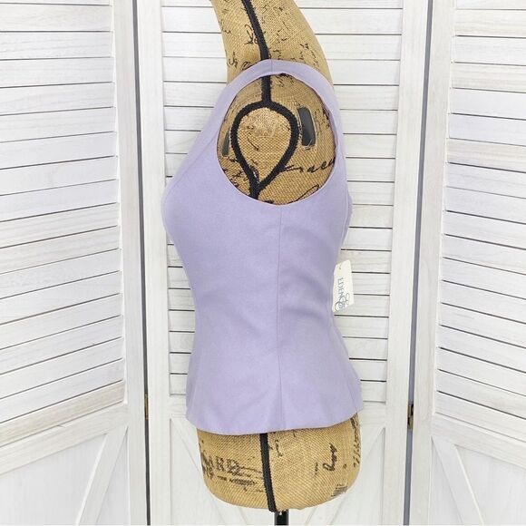 Eden Bridals Sleeveless Zipper Back Shell Tank Top Lilac Purple 14 - Picture 3 of 12